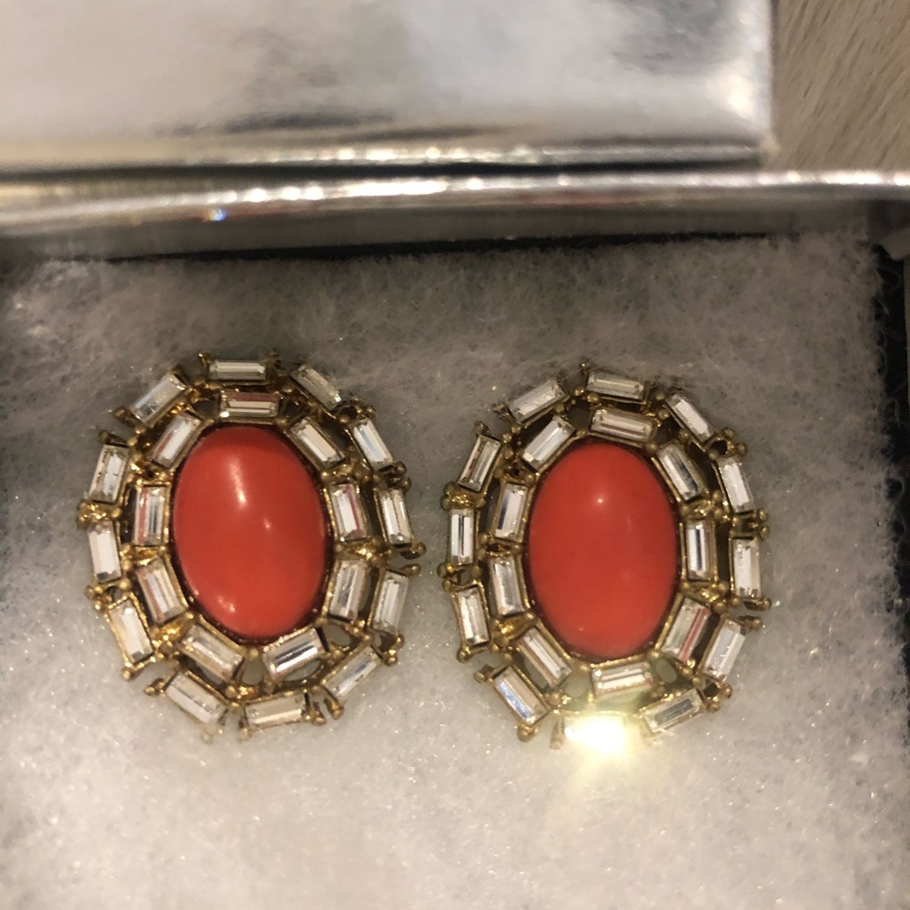 J CREW Coral Earrings